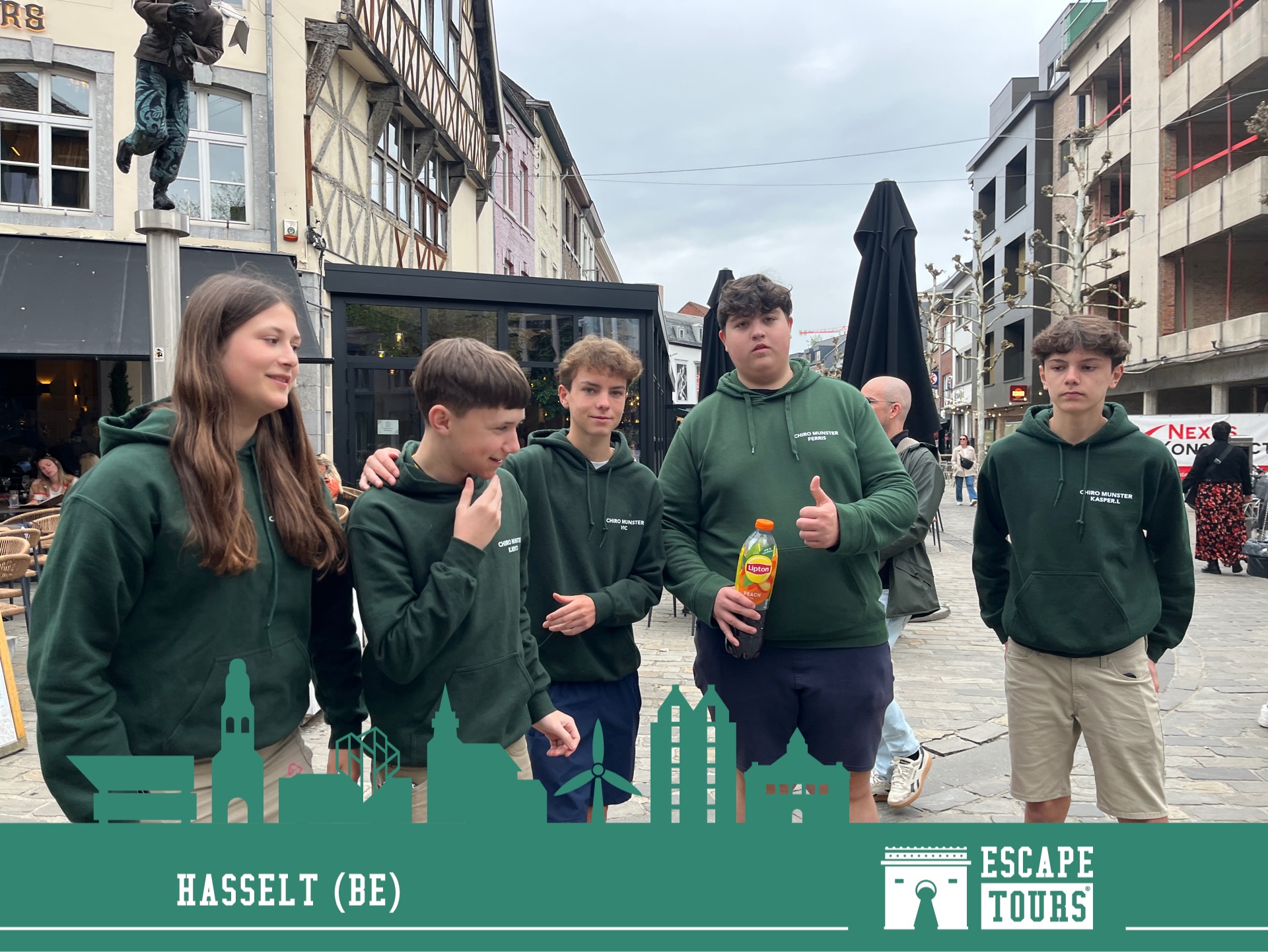 Record time: The green jerseys